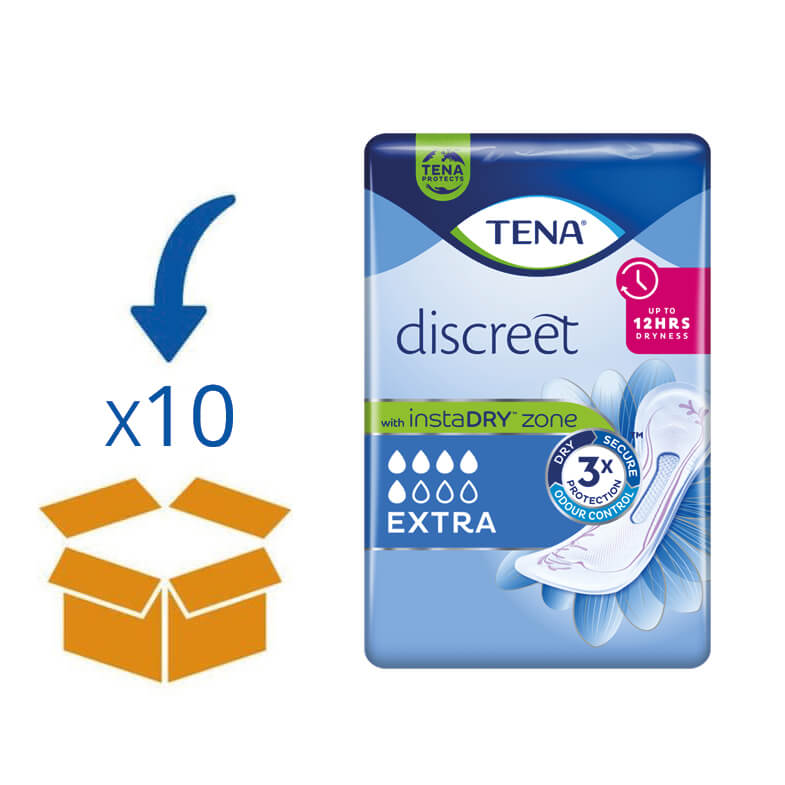 TENA Lady Discreet Extra | 10 pakken van 20 stuks
