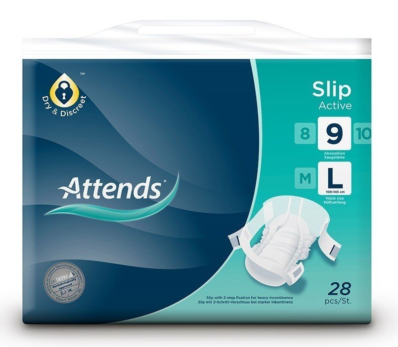 Attends Slip Active 9 - Large - 28 stuks