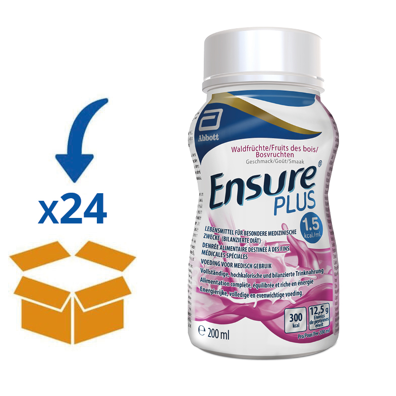 Abbott Ensure Plus Bosvruchten | Abbott 24X200ML voordeelverpakking