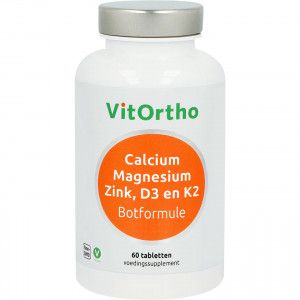 VitOrtho Calcium Magnesium Zink D3 en K2 tabs - 60 st