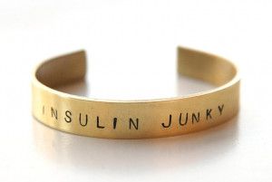 Armband- Insulin Junky gold