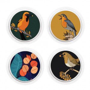 4x Freestyle Sensor Sticker Autumn Birds