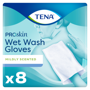 TENA wet wash glove mildly scented