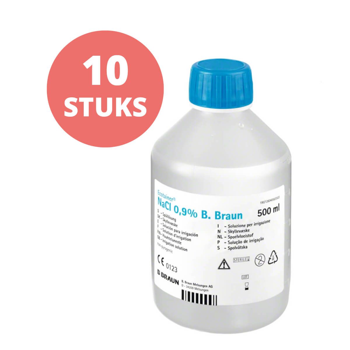 Eco-Tainer Spoelvloeistof Natriumchloride 0.9% - 500 ML - 10 stuks ..., image size:1200x1200