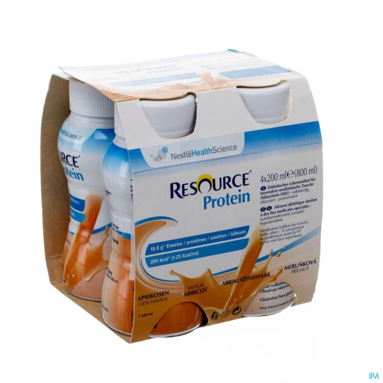 Nestle Resource Protein Abrikoos 4x200ml