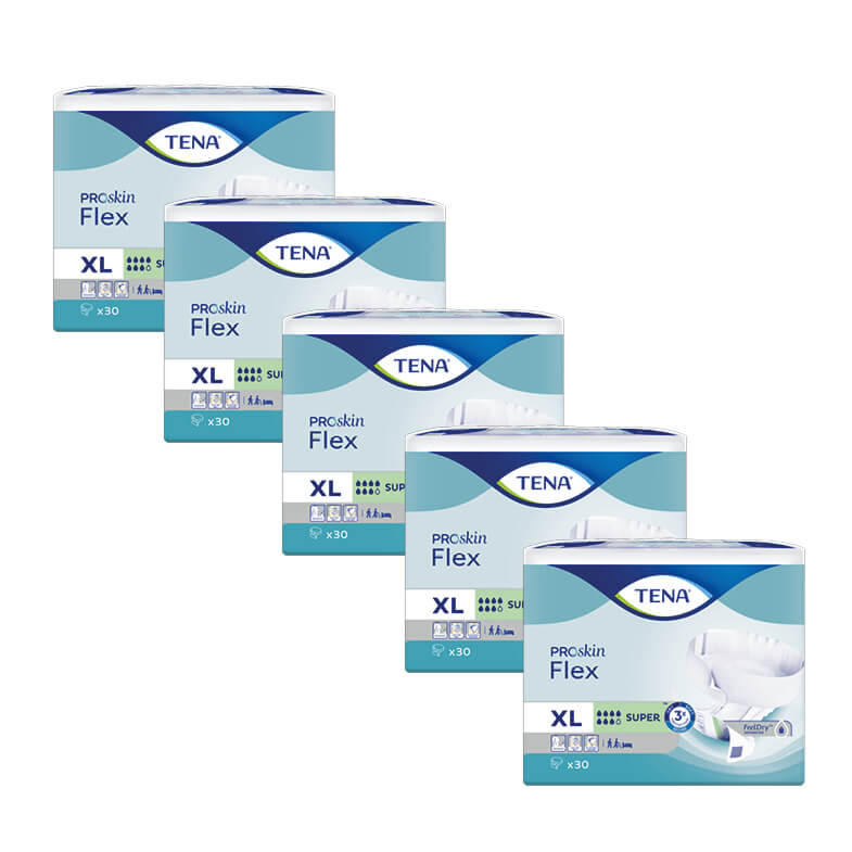 TENA Flex Super - XL - 30 Stuks | 5 pakken van 30 stuks