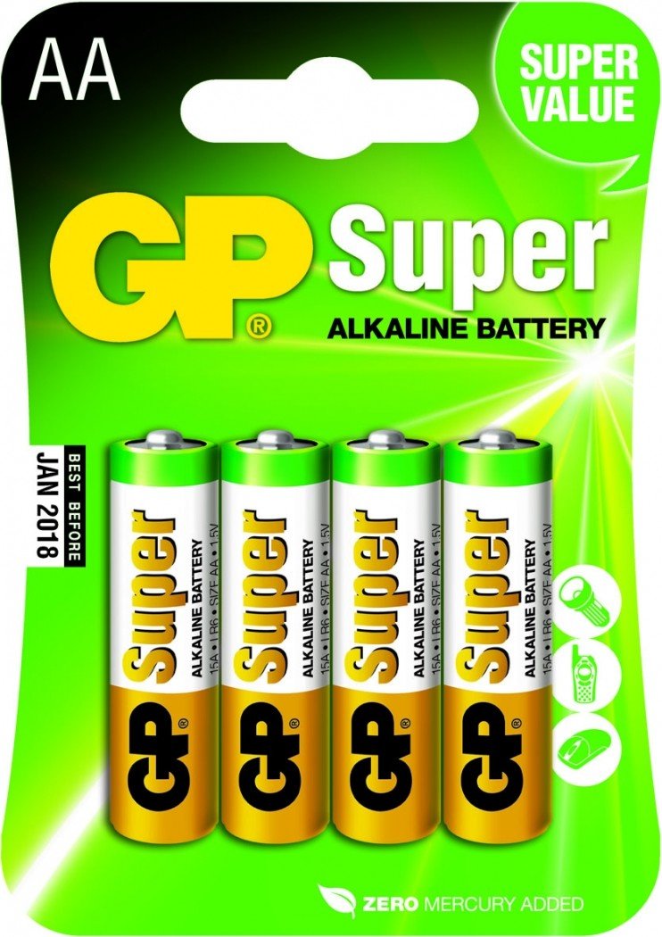 Super Alkaline AA Batterijen