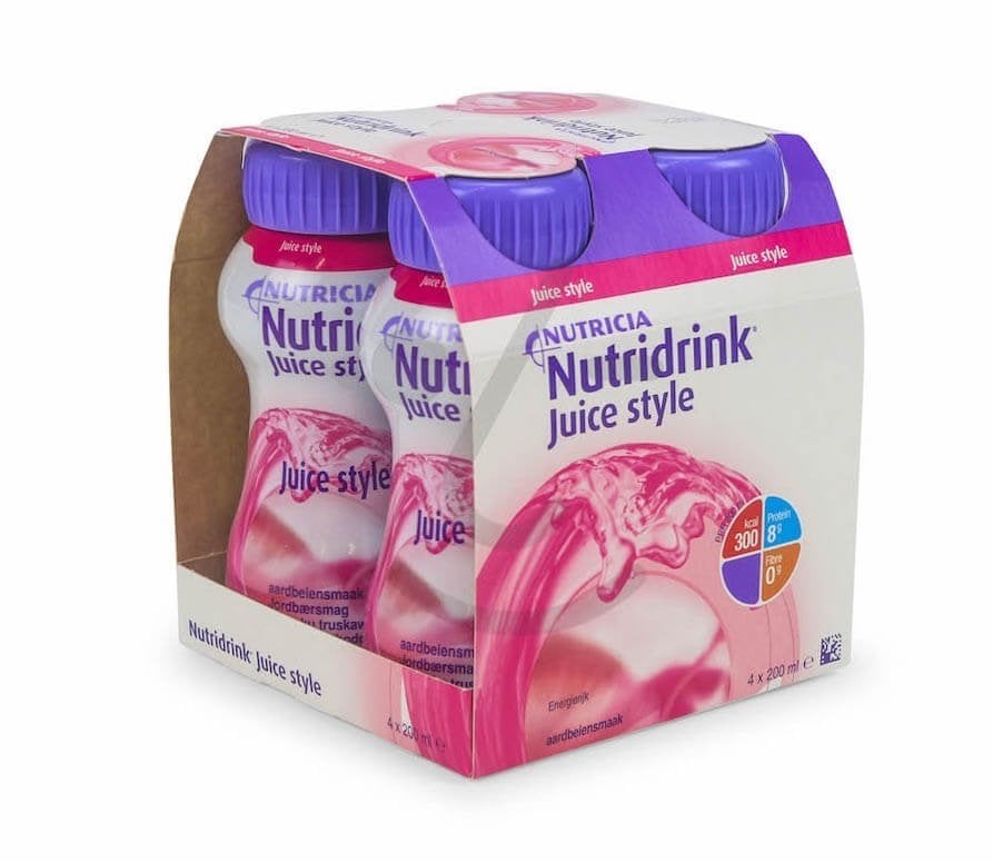 Nutridrink Juice Style Aardbei 4x200ml