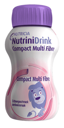 Nutrinidrink Compact Multi Fibre - Aardbei - 4x125ml