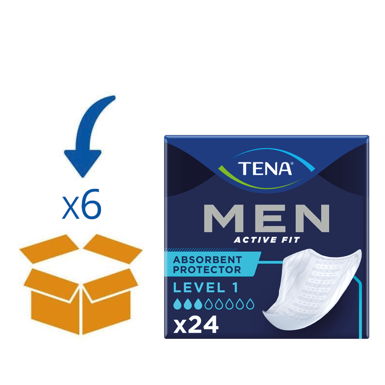 TENA Men (Active Fit) Level 1 | 6 pakken van 24 stuks