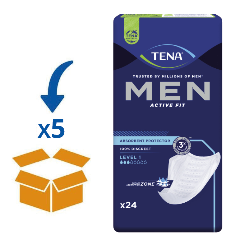 Tena Men Active Fit Level 1 - 5 pakken - 120 stuks