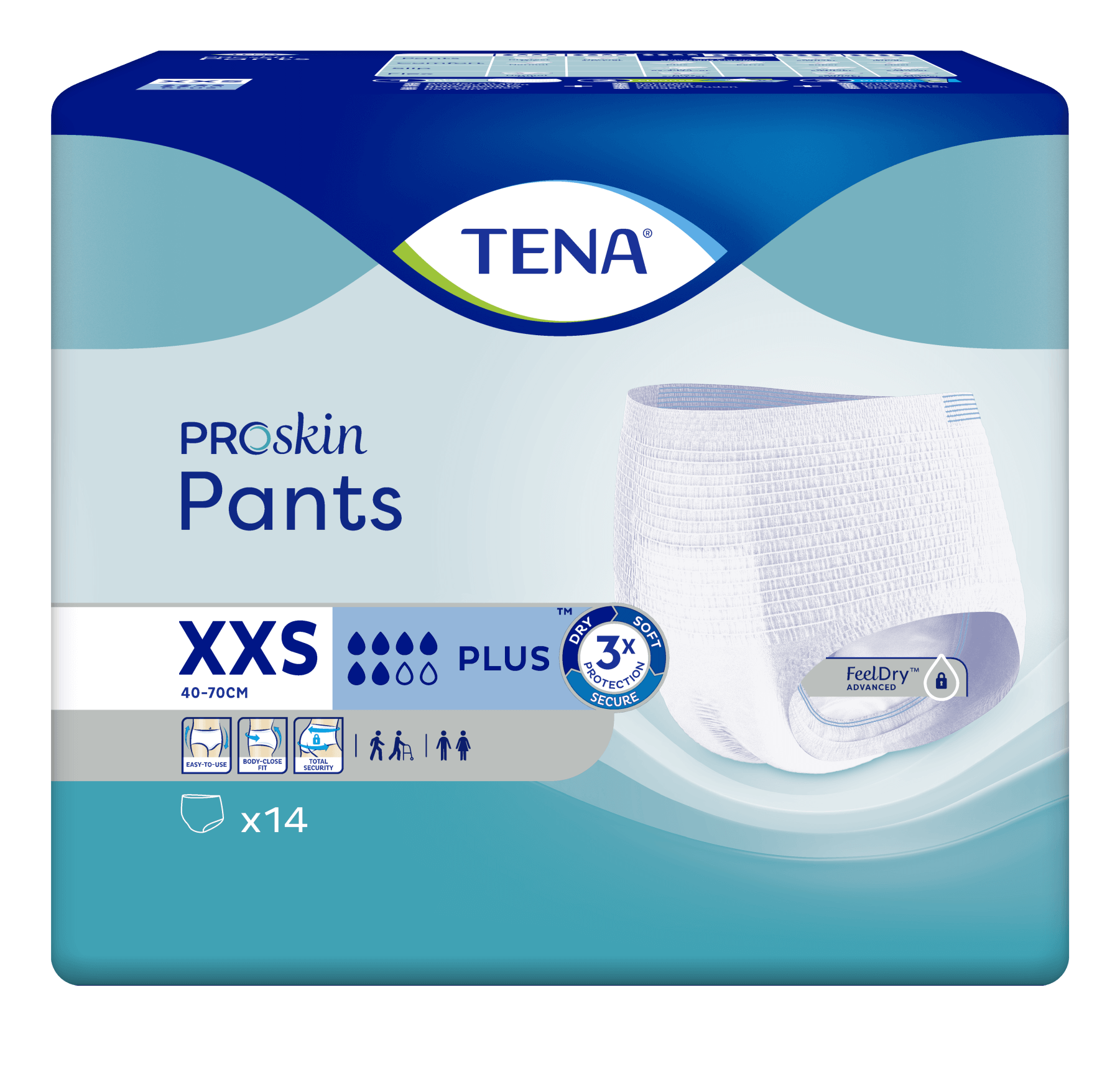 TENA Pants Plus ProSkin - XXS - 14 Stuks